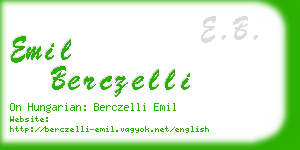 emil berczelli business card